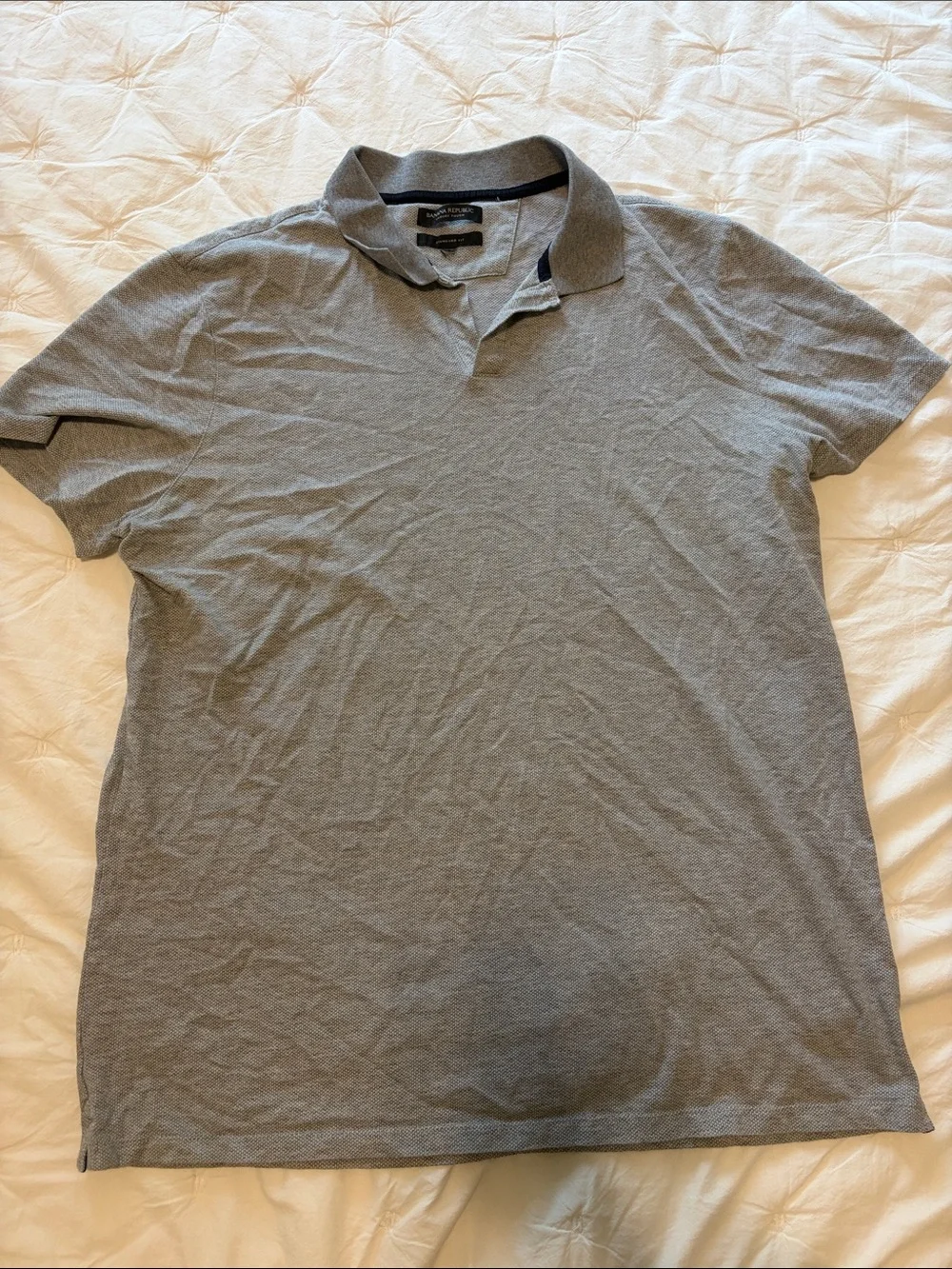 Banana Republic Heather Gray Polo Shirt